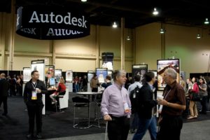 Imagen de stand de Autodesk en feria