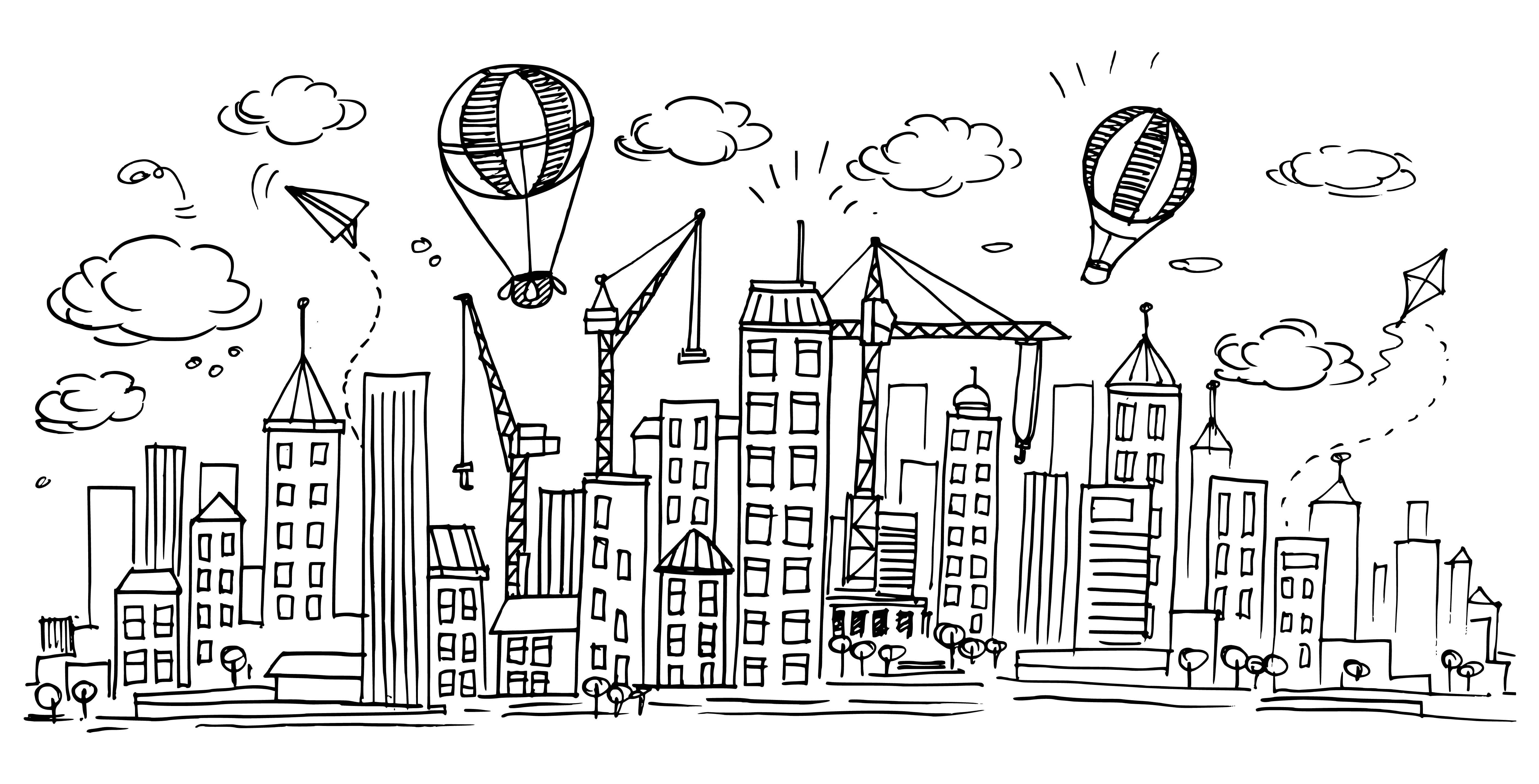 Dibujo de ciudad