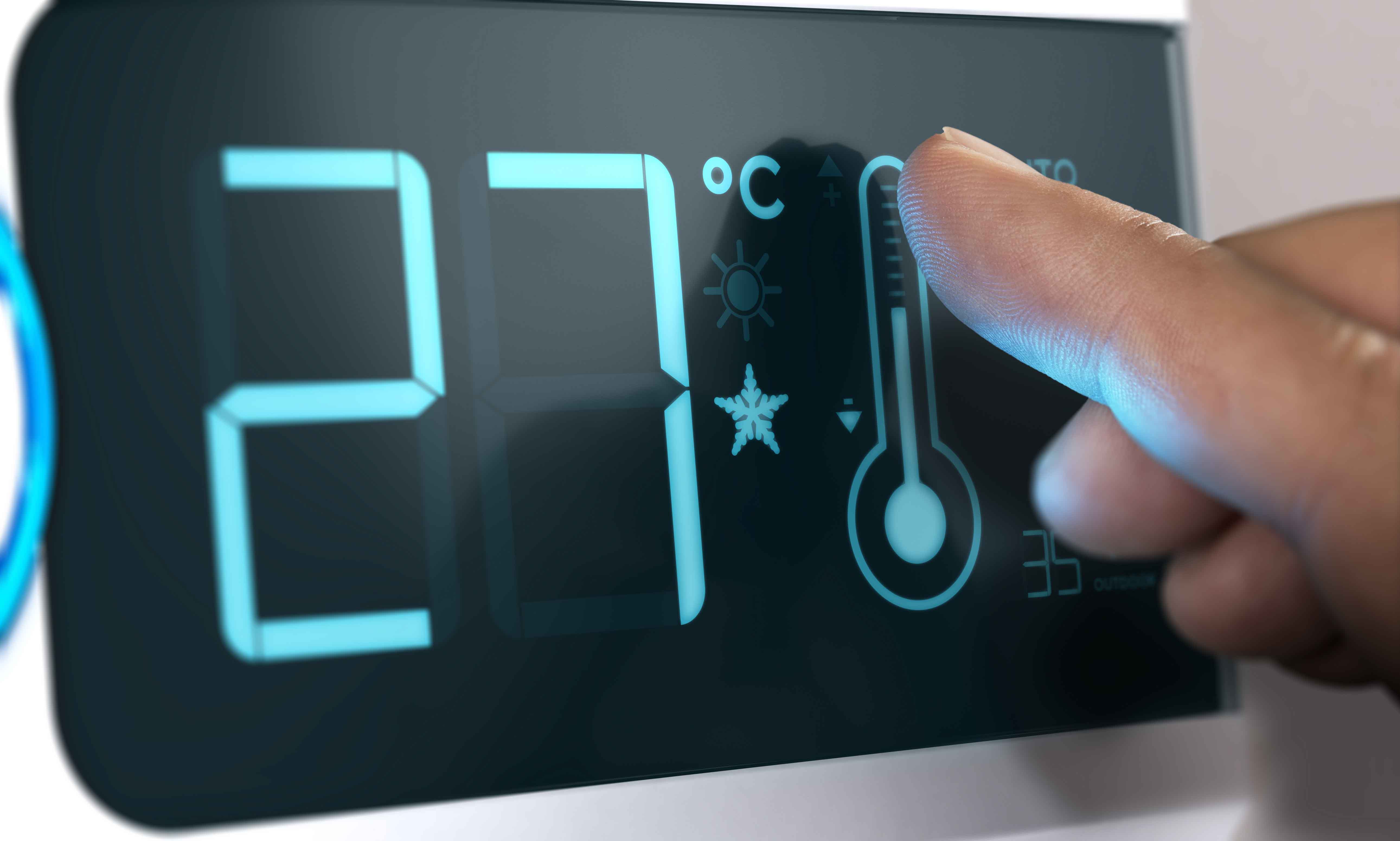 Pantalla táctil con temperatura regulable