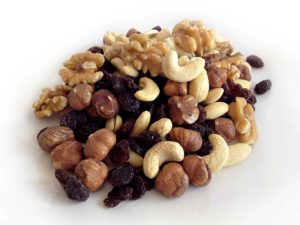 Puñado de frutos secos variados