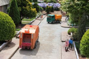 Camion en obra de saneamiento