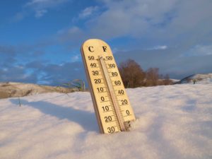 Termómetro en la nieve