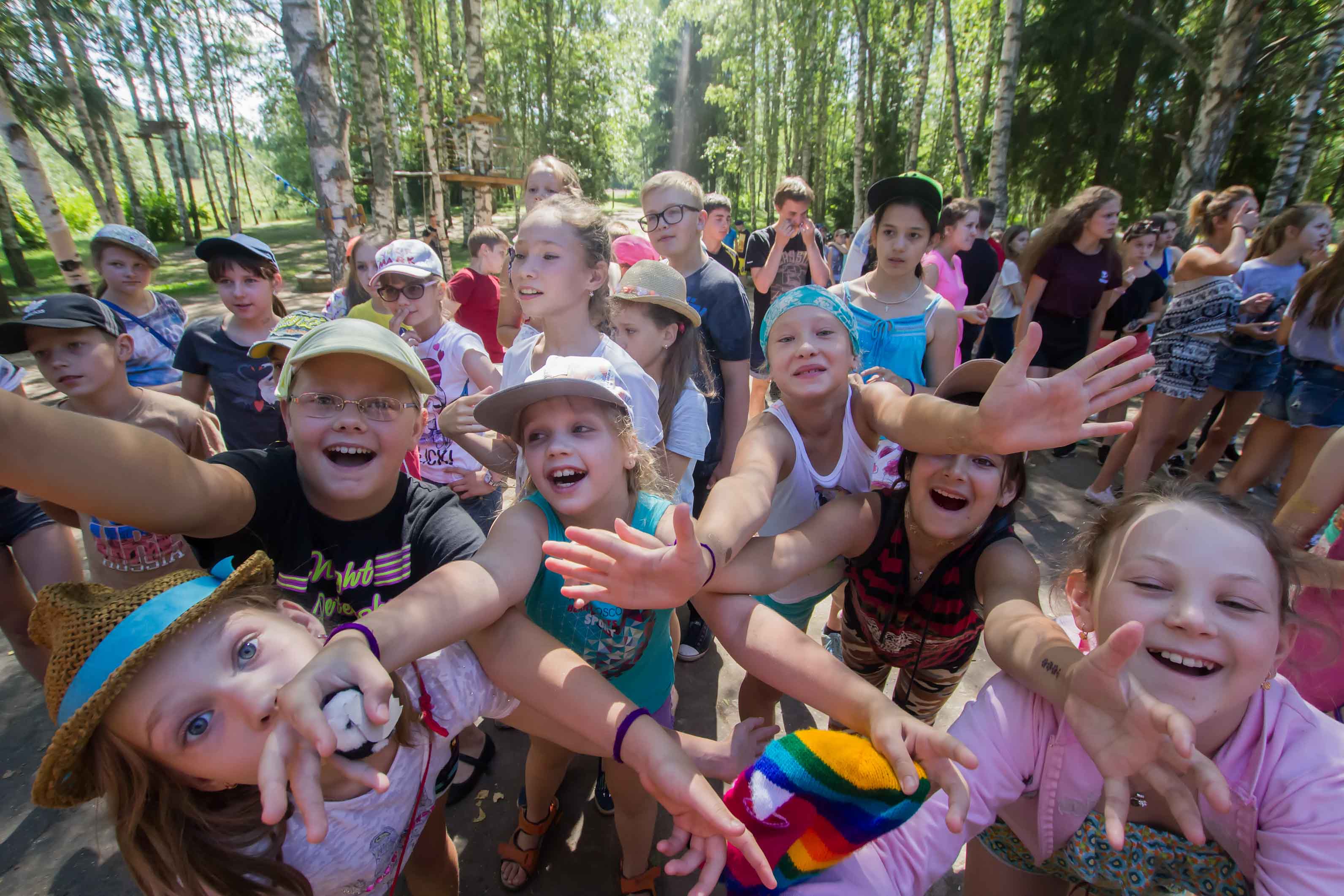 Niños en campamento