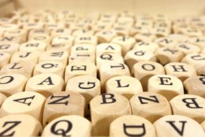 Dados con letras del alfabeto