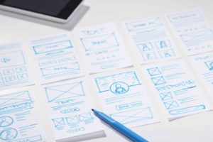 Boceto del diseño de una app