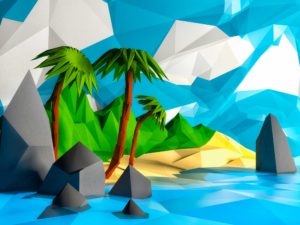 Isla hecha en 3d