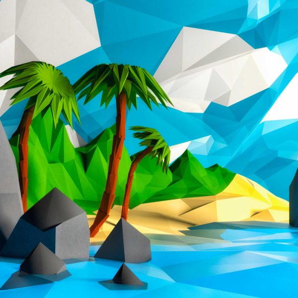 Isla hecha en 3d